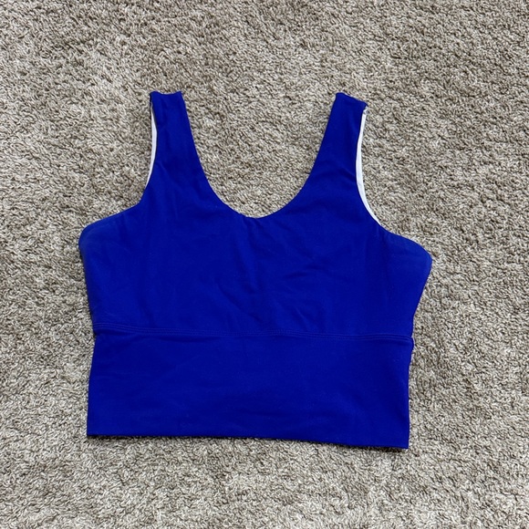 NVGTN Royal Blue Scoop Neck Crop Top - Picture 2 of 3